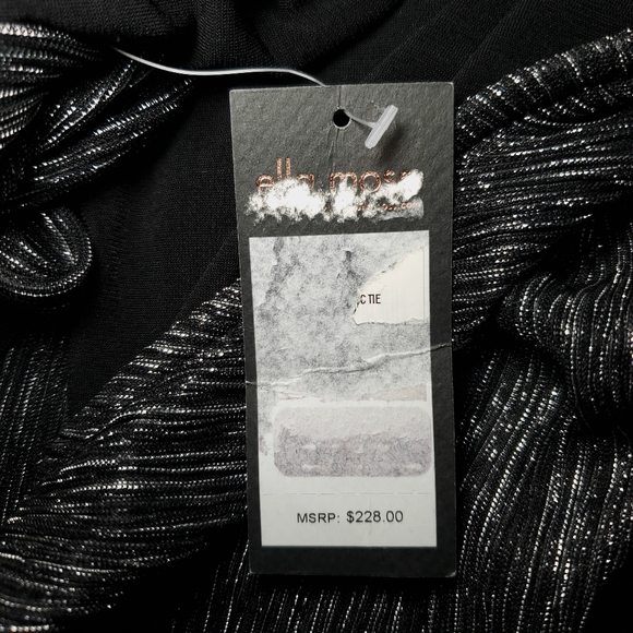 Ella Moss Cerine Cocktail Popover Halter Metallic Tiered Party Dress Size Medium - Picture 5 of 14